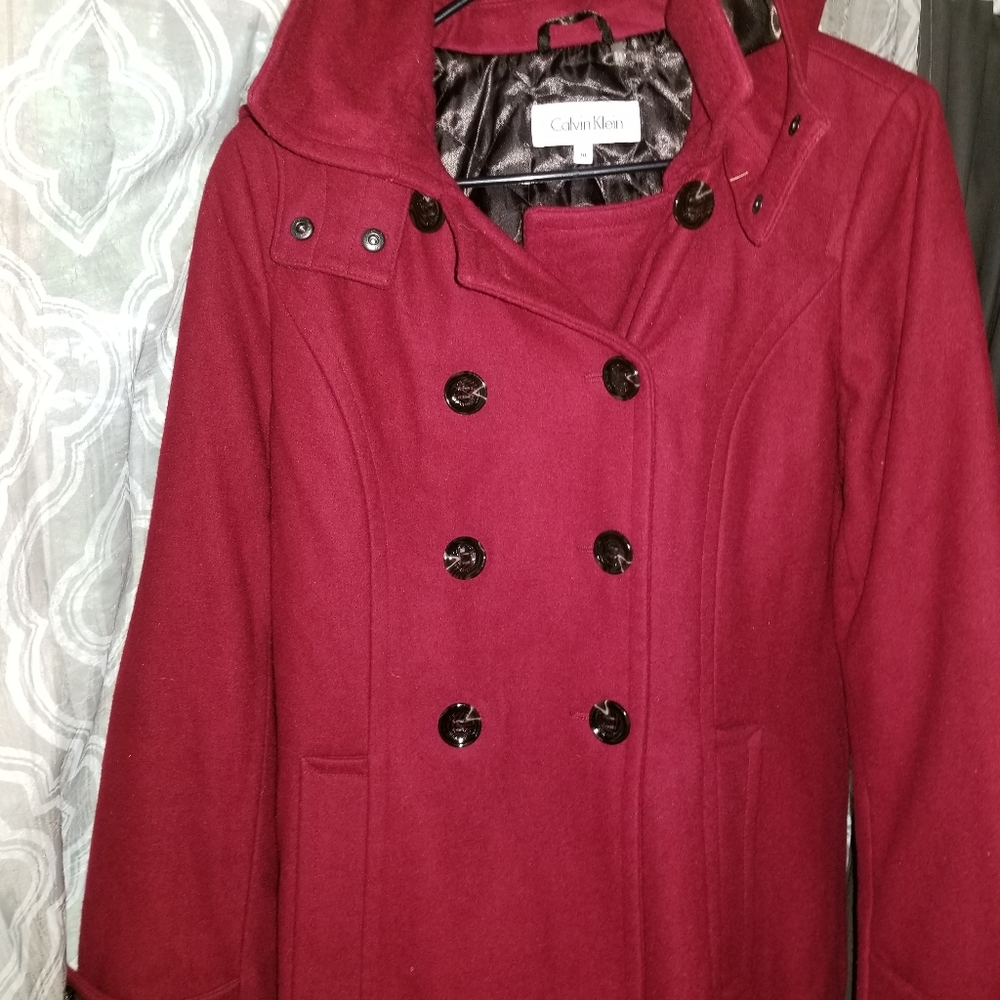 Sz ten Calvin Klein double breasted peacoat